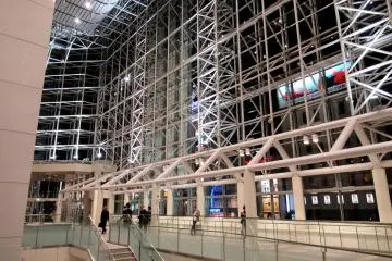 The AER lobby at night