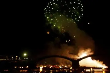 The fires behind annouce the sponsoring company