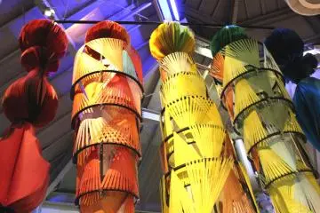 Decorations made of strips of paper