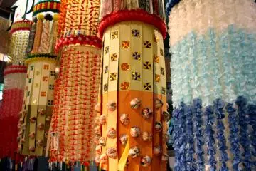 Each stripe is richly decorated