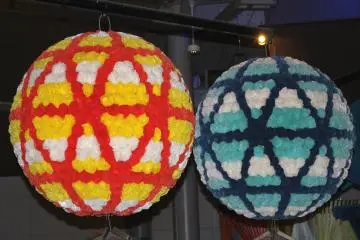 Balls made of paper flowers