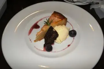 A trio of desserts
