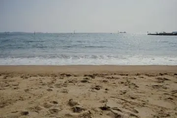 The beach is not large; however, it is not crowded, so it is easy to get a lot of space for yourself.