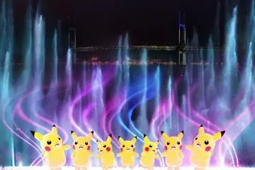 Pikachu dancing against a brilliantly lit screen  (Photo: <a href="https://www.pokemon.co.jp/ex/pika_event/" target="_blank" rel="noreferrer noopener nofollow">©2019 Pokémon. ©1995–2019 Nintendo/Creatures Inc. /GAME FREAK inc.</a>)