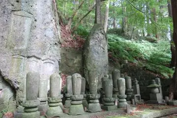 Old gravestones of Yamadera