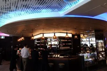The bar is ready to serve.