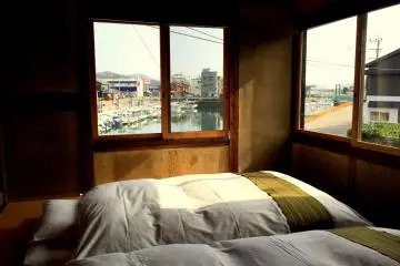 Stunning view of the harbor from the bedroom window.