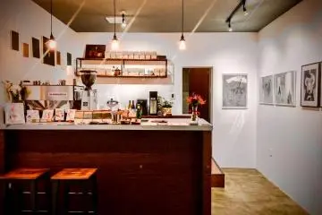 Gallery and coffee bar