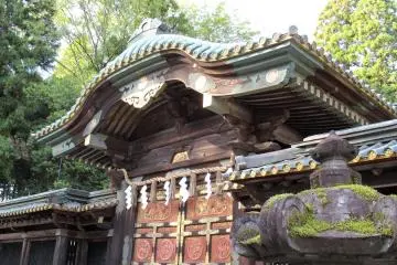 Though in modest colour the shrine is actually beautifully decorated