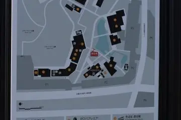 A map of the facilities and services at Kawaba Denen Roadside Station.