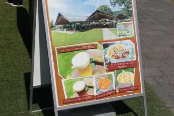 Just one of the restaurants where you can eat "in" or rather under a roof in the manicured lawns.