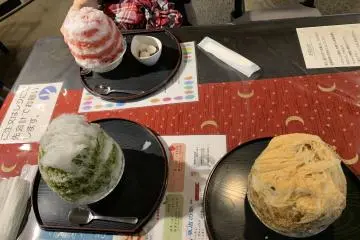 Different kakigori flavors 