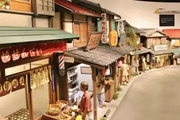 Part of the display recreating scenes from the famous TV series