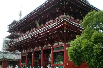 <p>Gerbang Hozomon, "pintu masuk" menuju pekarangan Kuil Sensoji&nbsp;</p>