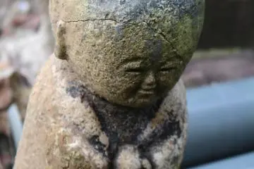 An old Jizo statue in Sendai