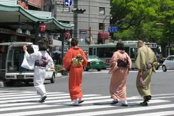 Yukata style in Gion Shijo, Kyoto