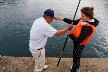 You will be fishing for Japanese horse mackerel which is easy to catch so even a complete beginner can enjoy fishing.
