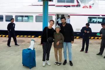 Your host family will see you off at the ferry terminal. 