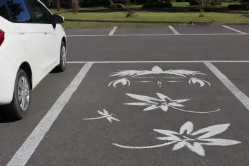 Car parking at the Japan Kokeshi Museum, Naruko