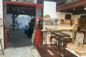 Akai Factory is art space, workshop, gallery, and store rolled in one. 