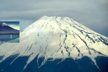 The peak of Japan's most iconic symbol, Mt. Fuji.