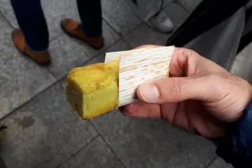 Butter-fried sweet potato paste