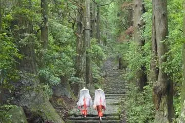 Daimon-zaka path in traditional kimono 