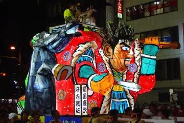 Oita Tanabata festival float (Photo: <a href="https://commons.wikimedia.org/wiki/File:Funai-Pacchin_-_01.jpg" target="_blank" rel="noreferrer noopener nofollow">JKT-c</a> / <a href="https://creativecommons.org/licenses/by/3.0/" target="_blank" rel="noreferrer noopener nofollow">CC BY 3.0</a>)