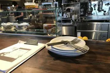The bar seating gives you a view of the chefs hard at work