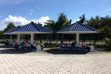 <p>There are nearly 30 pavilions that each hold up to three families</p>