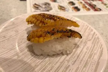 Corn sushi? Perfect for the Vegans out there!