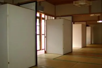 Interior cubicles where participants sit and reflect