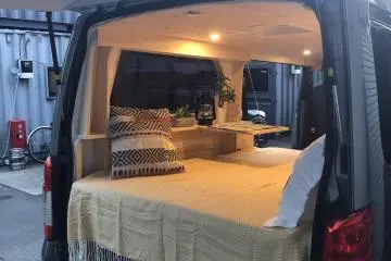 Bed on the road