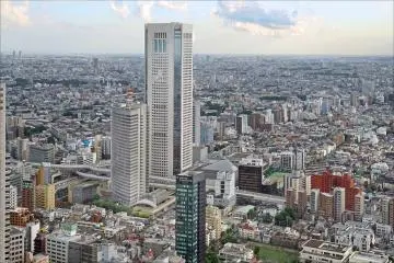 The towering building that is Tokyo Opera City in Shinjuku