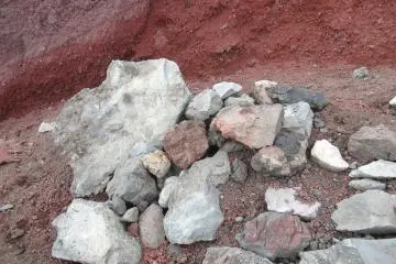 A closer look at the mountain's surface