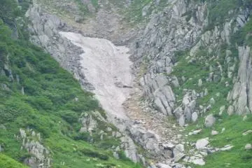 Still some snow in August