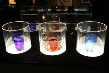 A series of carved glass work