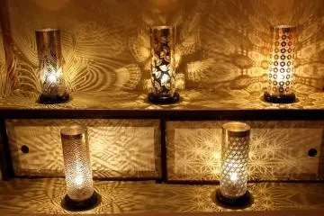 Laced lanterns give beautiful shadows