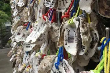 Make your wish or say a prayer on a piece of oyster shell