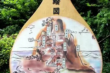 Nice painted map of the island