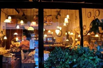 A shop selling lamps