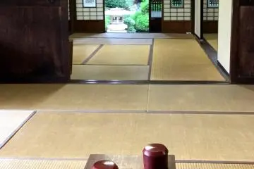 A game of go in the “hiroma”, the big living space