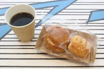 Light breakfast with fresh coffee