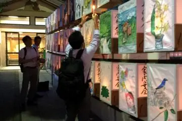 Each visitor is given a candle