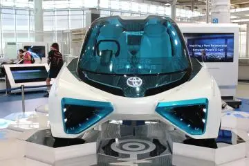 The futuristic hydrogen-fuelled car
