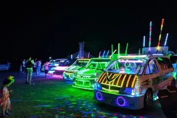 And now for something a little different – custom mod cars on display