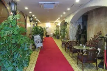The hotel's lobby