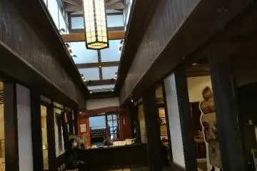 The museum is inside a traditional looking building