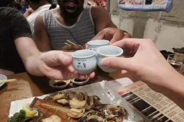 A nice "kanpai" to start the meal!