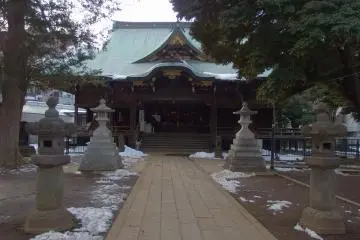 The temple with a dash of winter snow
